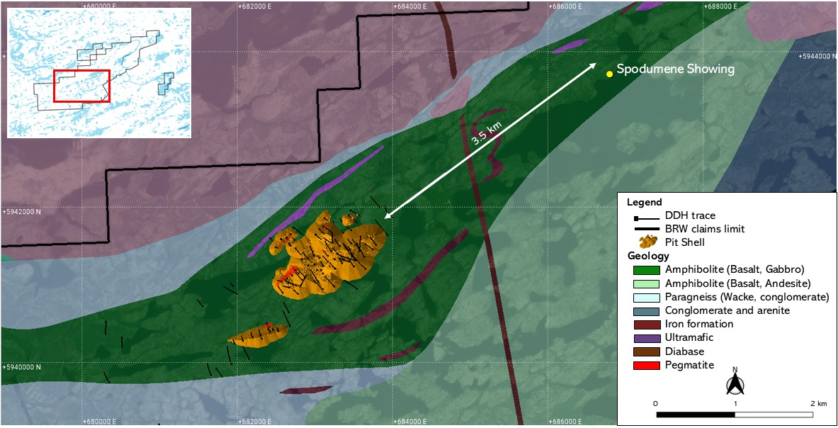 Figure 5: Project Potential and Open Pit Shell Footprint